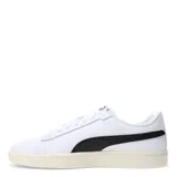 Championes urbanos Puma modelo Smash 3.0 L, color negro con detalles en blanco. Confeccionados en cuero sintético, presentan el logo de la marca en el lateral y la lengüeta, con cierre de cordones y suela de goma resistente.