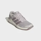 Championes de entrenamiento Adidas Dropset Base, color lila con detalles en tono más oscuro. Presentan exterior de malla transpirable con refuerzos 3D, suela de caucho con tacos multidireccionales y diseño de perfil bajo para mayor estabilidad.