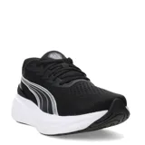 Championes de running Puma Scend Pro 3 para hombre, color negro con entresuela blanca y detalles plateados en los laterales.