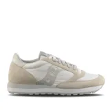 Championes Saucony Jazz Original, color blanco y gris, con detalles en gamuza y tela.
