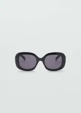 Gafas de sol con montura de pasta negra de diseño cuadrado y lentes oscuras con protección UV categoría 3.