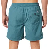 Short de baño Katin Poolside color verde agua, con cintura elástica y cordón ajustable.