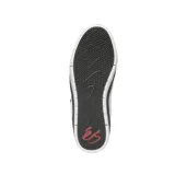 Zapatillas de skate éS Stylus Mid, color negro con detalles en rojo y logo dorado.