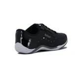 Championes deportivos Kolosh para mujer, color negro, con cordones, cierre lateral decorativo, perforaciones laterales y detalles de tachas con brillo.
