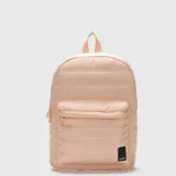 Mochila Bubba de diseño acolchado en color verde menta. Cuenta con un compartimento principal espacioso con cierre, bolsillo frontal con cierre y parche de marca en la parte inferior. Incluye correas acolchadas y es resistente al agua.