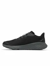 Championes de running Columbia modelo Konos Featherweight, color negro con entresuela gris. Diseñados con tecnología Omni-MAX para amortiguación y tracción adaptativa, cuentan con malla tejida ultratranspirable y suela Omni-Grip para diversos terrenos.