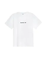 Camiseta blanca de jersey de algodón 100% orgánico, con ajuste holgado y el logo de TwoJeys bordado en el pecho y la espalda.