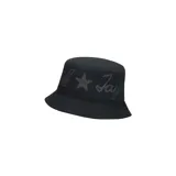 Gorro tipo bucket negro con estampado del logo de Converse Chuck Taylor en gris oscuro.