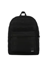 Mochila Terrano Level Up acolchada, de color verde, con diseño urbano y liviano, compartimento principal amplio, bolsillo frontal con cierre y correas regulables.