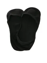 Medias invisibles de corte bajo, diseñadas para usar con calzado tipo ballerina, en color negro.