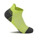 Medias de corte bajo color blanco con puntera y talón en gris jaspeado.