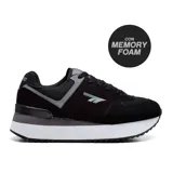 Championes Hi-Tec Roma color negro con detalles en gris y suela blanca.