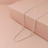 Cadena de eslabones tipo grumet fino, fabricada en plata 925.