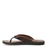 Sandalias tipo ojota para hombre marca Freeway, confeccionadas en cuero graso color marrón habana, con suela de goma y tira de sujeción entre los dedos.