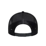 Gorra New Era 9Forty Trucker de los New York Yankees, color negro con logo bordado en blanco. Cuenta con visera curva, paneles frontales rígidos y paneles traseros de malla. Ajustable con cierre snapback.