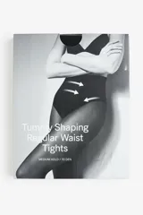 Medias opacas de 70 deniers con diseño de cintura clásica y efecto moldeador en la zona abdominal.