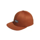 Gorra tipo snapback de Adidas Skateboarding en color marrón, con estructura de seis paneles y parche rectangular con el logo de la marca en el frente.
