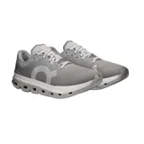Championes de running On modelo Cloudflow, color gris con entresuela blanca y suela con tecnología CloudTec.