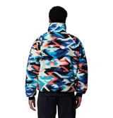 Campera técnica Columbia de la colección Iconos, con diseño bicolor en azul y negro. Cuenta con tecnología impermeable Omni-Tech, cuello alto, cierre frontal con solapa, bolsillos frontales con solapa y puños ajustables.