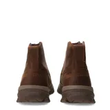 Botas tipo Chelsea Caterpillar modelo Threshold, confeccionadas en cuero color marrón, con paneles elásticos laterales y suela de goma robusta con relieve.