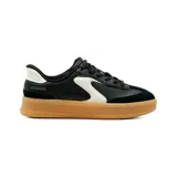 Championes Skechers Hotshot Hi Lifted Luxe color negro con detalles en blanco y suela de goma tostada. Presentan una parte superior de cuero sintético y gamuza, con cordones y entresuela flatform.