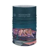 Cuello multifuncional Buff de la colección National Parks, con diseño estampado inspirado en el Parque Nacional Yosemite. Fabricado con tecnología CoolNet UV que ofrece protección solar UPF 50 y efecto de refrigeración por evaporación.