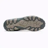 Bota de senderismo Merrell Accentor 3 Mid WP, color marrón topo con detalles en gris oscuro. Capellada de cuero gamuzado y malla, con puntera reforzada y tecnología impermeable.