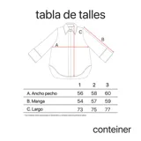 Camisa color verde lima de corte holgado, con cuello clásico, cierre frontal con botones y mangas largas con puños abotonados.