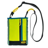 Morral bandolera Chums Indio Sling, color verde, amarillo y negro.