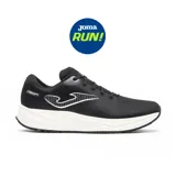Championes de running Joma Neon para hombre, color negro con suela blanca y detalles en el logo.