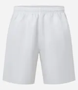 Bermuda deportiva gris para hombre, con cintura elástica, cordón de ajuste, bolsillos laterales y recortes laterales con red. Confeccionada en poliéster.