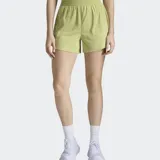 Short deportivo de tiro alto, color verde claro, con cintura elástica y diseño ligero diseñado para facilitar el movimiento.