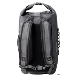 Mochila Rip Curl Surf Series de 30 litros, color gris oscuro, con logo estampado en blanco.