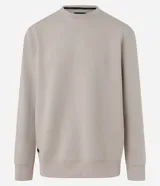 Buzo deportivo Get Over de color gris claro, confeccionado en tejido fleece de doble faz con cuello redondo, mangas largas y puños ajustados.