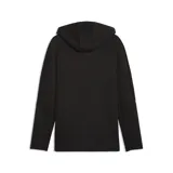 Campera deportiva con capucha y cierre frontal completo de la marca Puma, modelo CAP Hooded Jkt, en color negro con detalles en amarillo. Incluye el escudo del Club Atlético Peñarol y el logo de Puma en el pecho.