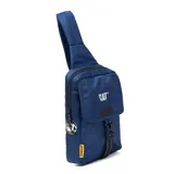 Riñonera unisex Caterpillar Ajo Peak Sling Bag color azul marino. Diseño tipo bandolera con correa ajustable, bolsillo frontal con solapa, compartimento principal con cremallera y bolsillo interior. Logotipo reflectante y detalles reflectantes en la correa. Volumen de 4 litros.