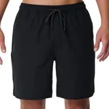 Short de baño Rip Curl S-Series Vc Pivot color negro, con diseño liviano y dinámico, confeccionado en tela elastizada respirable con tratamiento repelente al agua. Cuenta con cintura elástica y cordón ajustable.