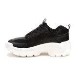 Zapatillas Caterpillar Intruder Lite Vent para mujer, color negro con suela blanca. Capellada de cuero y malla, forro de microfibra y plantilla de espuma de PU. Suela exterior de EVA ligera.