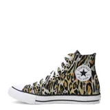 Championes Converse Chuck Taylor All Star Lift con estampado animal print en tonos negro, marrón y beige.