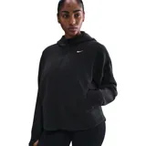 Campera deportiva Nike de polar con cierre frontal completo, capucha integrada y logo bordado en el pecho.