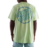 Remera verde claro de manga corta con cuello redondo y logo de Santa Cruz estampado en el pecho.