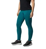 Calza deportiva de tiro alto color azul petróleo, con tecnología transpirable Omni-WICK, bolsillos laterales y bolsillo posterior de malla.