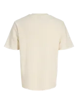 Camiseta de manga corta y cuello redondo con fit relajado, confeccionada en tejido con textura tipo waffle. Diseño básico y versátil.