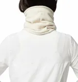 Cuello térmico de polar color blanco hueso, con logo de la marca bordado en el frente.