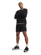 Shorts deportivo Under Armour modelo UA Rival Fleece color negro, con el logo de la marca impreso en blanco en el lateral izquierdo.