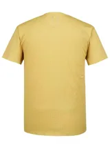 Remera deportiva color amarillo lima, de corte clásico y mangas cortas. Confeccionada en tejido transpirable con perforaciones en la parte inferior del torso y logo de la marca en el pecho.