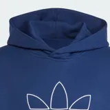 Canguro Adidas color azul con logo del trifolio en el pecho.