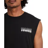 Musculosa Volcom de corte clásico en color negro, confeccionada en algodón, con pequeño estampado frontal en el pecho.