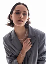 Collar de plata 925 con eslabones tipo forcet.