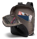 Mochila multifuncional Columbia modelo Star Range 3-Way, color negro, con diseño versátil que permite su uso como mochila, maletín o bolso de hombro. Cuenta con múltiples compartimentos con cierre, funda acolchada para laptop de hasta 13 pulgadas, panel trasero ergonómico y correas ajustables.